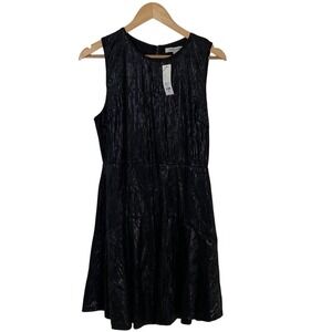 NWT Francescas Womens Sleeveless Fit Flare Black Dress Size Large Special Event